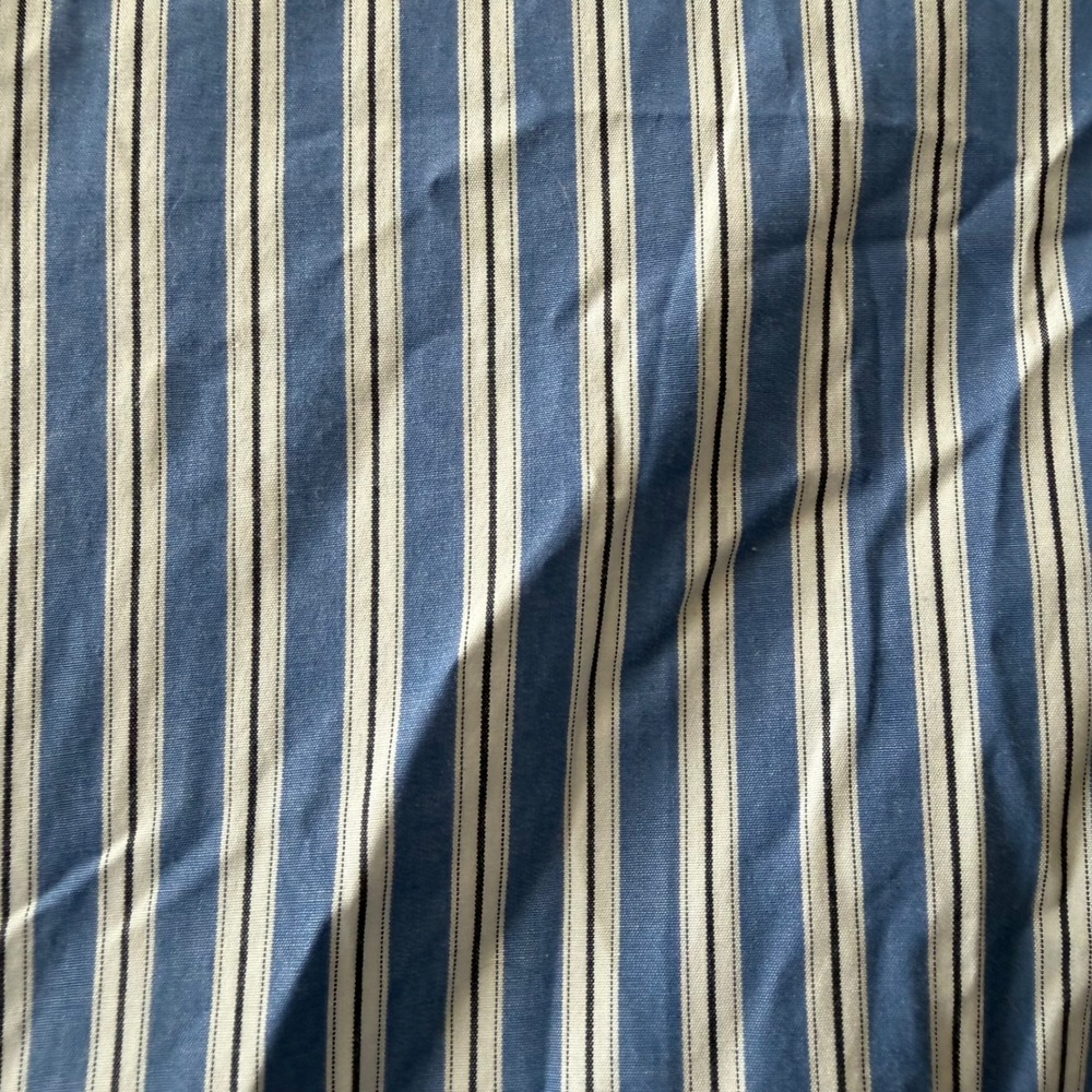 Johnny Was Blue White Striped Cotton Midi Shirt Dress Long Sleeve Small R36422-D - Picture 3 of 6
